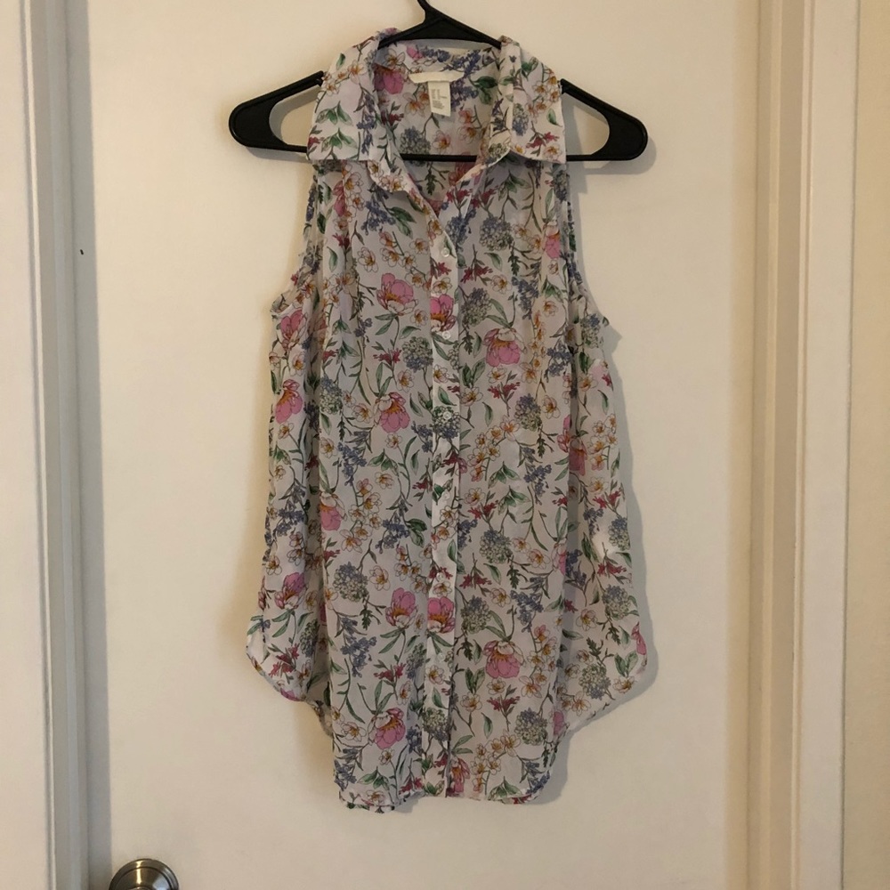 Floral H&M short sleeve button up